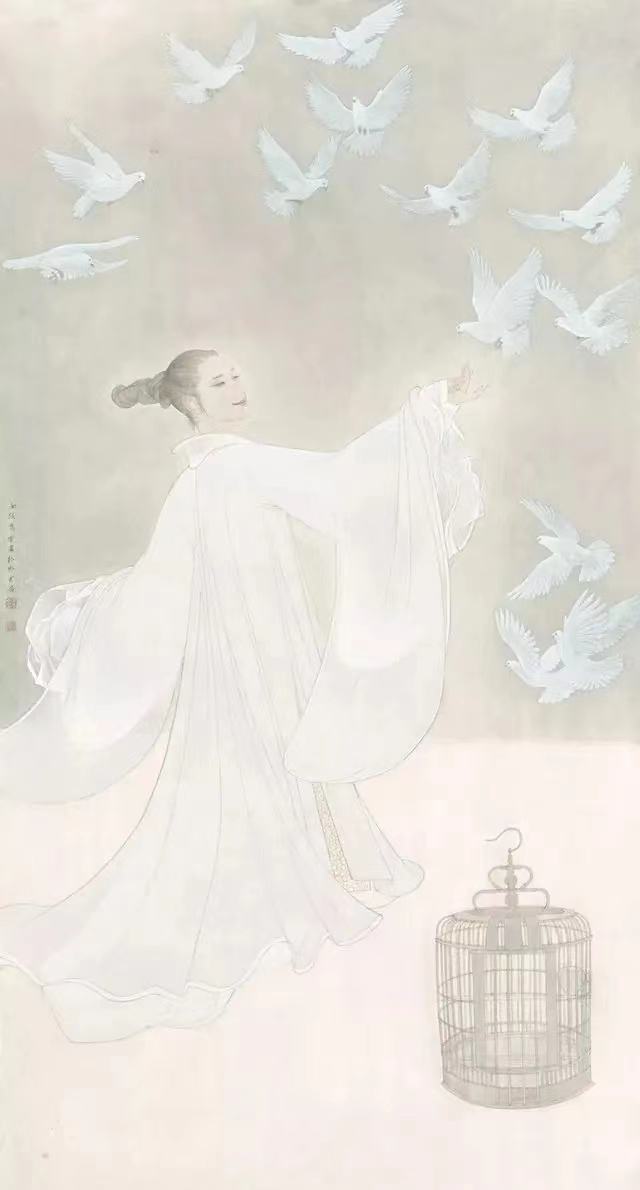 《梦 鸟飞》92x171cm