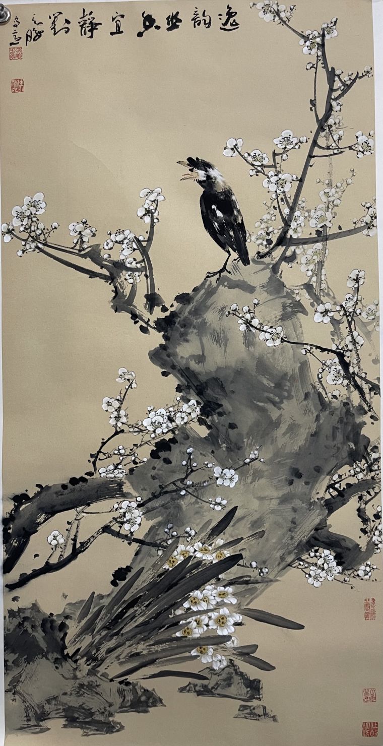 《幽香宜静对》69X138cm