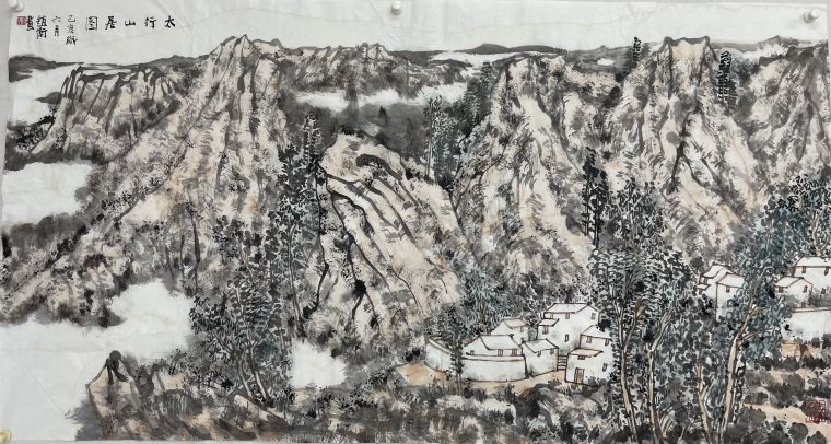 《太行山居图》96X178cm