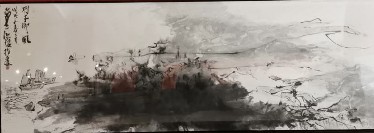 《列子御风》100X300cm