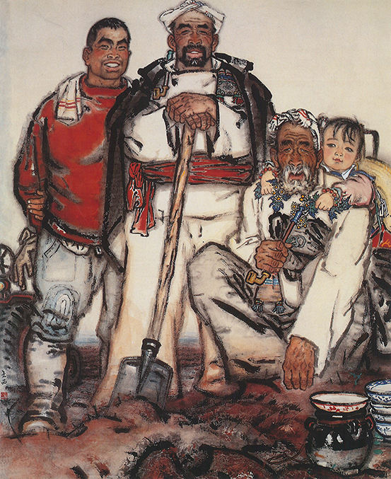 7 刘文西 《祖孙四代》119×96.6 1982年