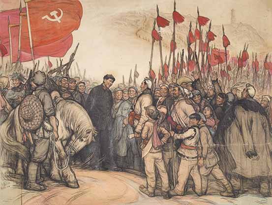 14 刘文西《毛主席到陕北》138x184cm 1965年