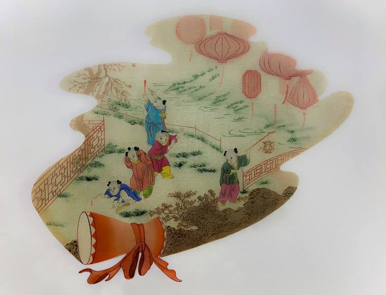 9朱燕《幸•韵》72×88cm水印木刻2021年