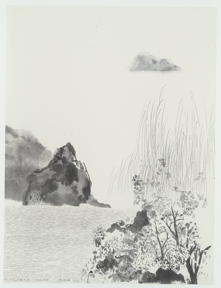 15张晓锋《守望之五》80×60cm水印木刻2018年