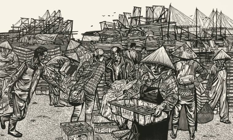 41、岳晖 归渔一  凸版  70x110cm 2020年266324