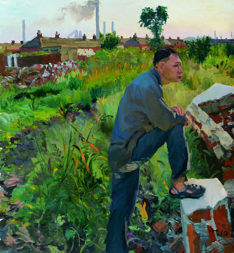 刘小东 《韩生子买地》 150x140cm 布面油画 2010年