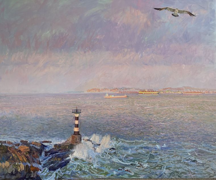 张路江 《暖湿气流》 280cmx300cm 布面油画 2022年
