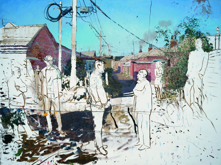 刘小东 《打卵儿》300x400cm 布面油画 2010