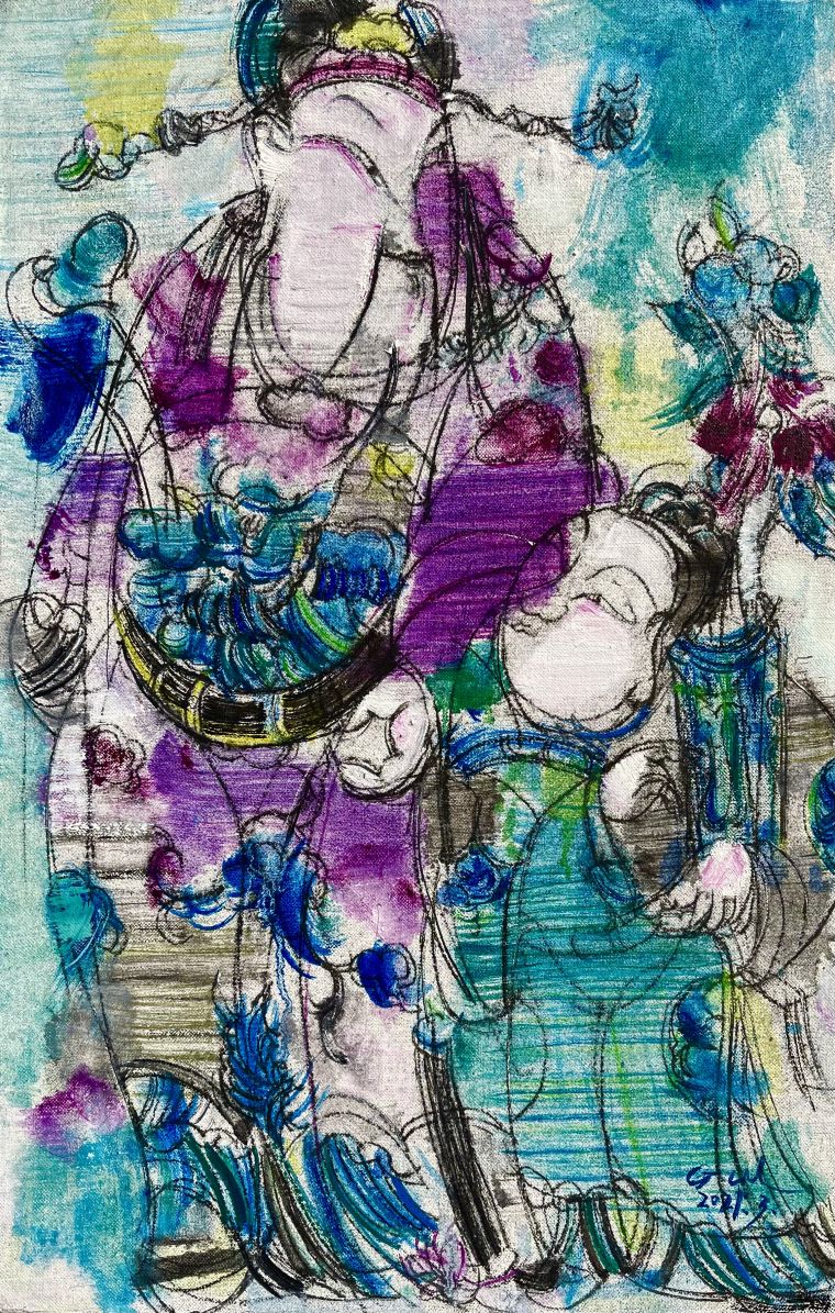 《平安如意》 60x40cm 布面油画 2021年