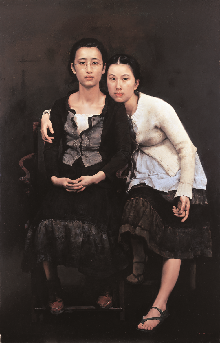 郭润文 《大家闺秀》 布上油画 180cmx115cm 2006年