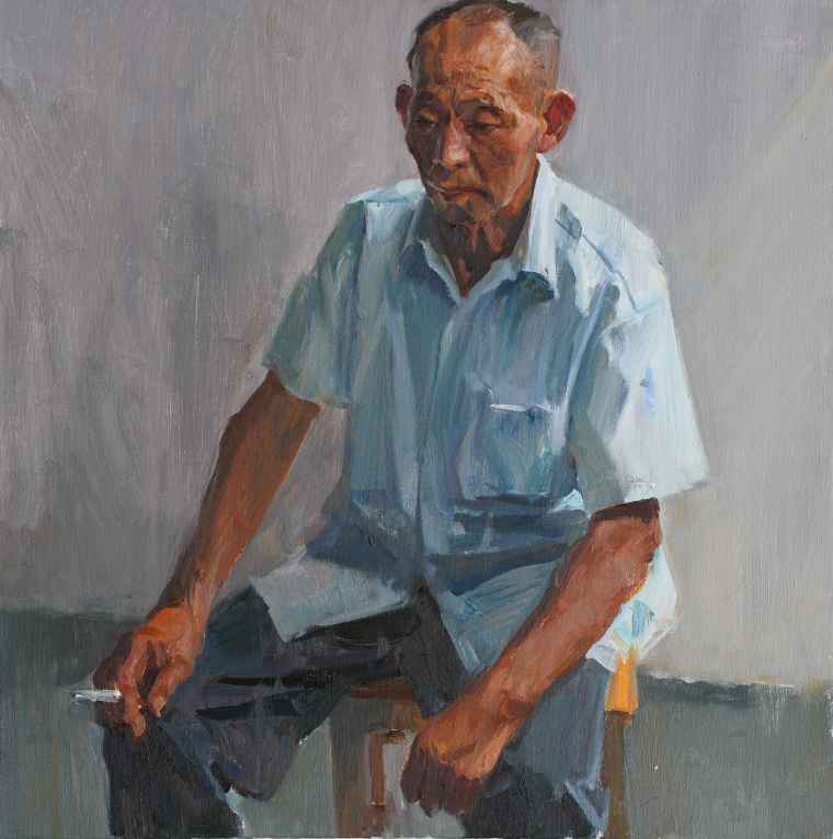 《中学校工》  80x80cm  2022  何红舟