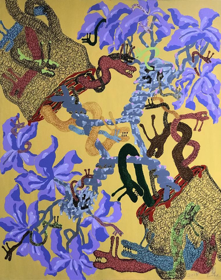 丁勇《无题》2 布面丙烯，2018年