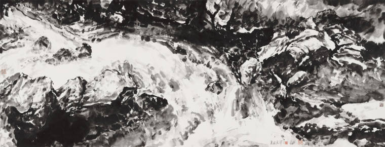 《水墨》5 192x500cm，2022年