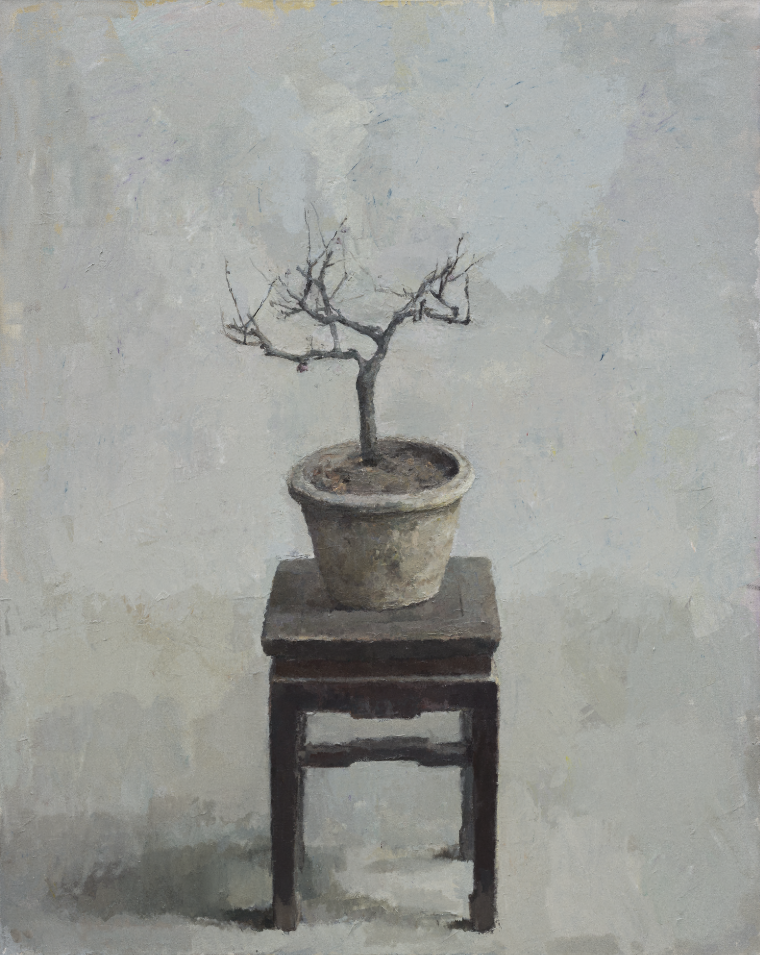 孙逊 《盆花之一》 布面丙烯  200cm×160cm 2016
