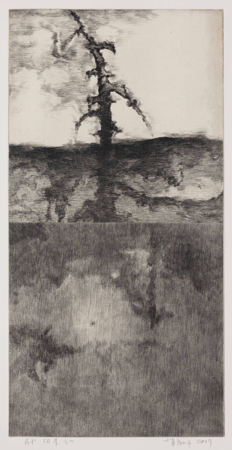 《风景之一》  66x33cm  铜版画  2020