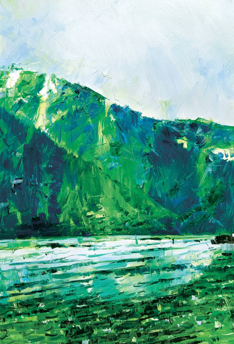 《富春江望》（一）油画 73cm×50cm 2022
