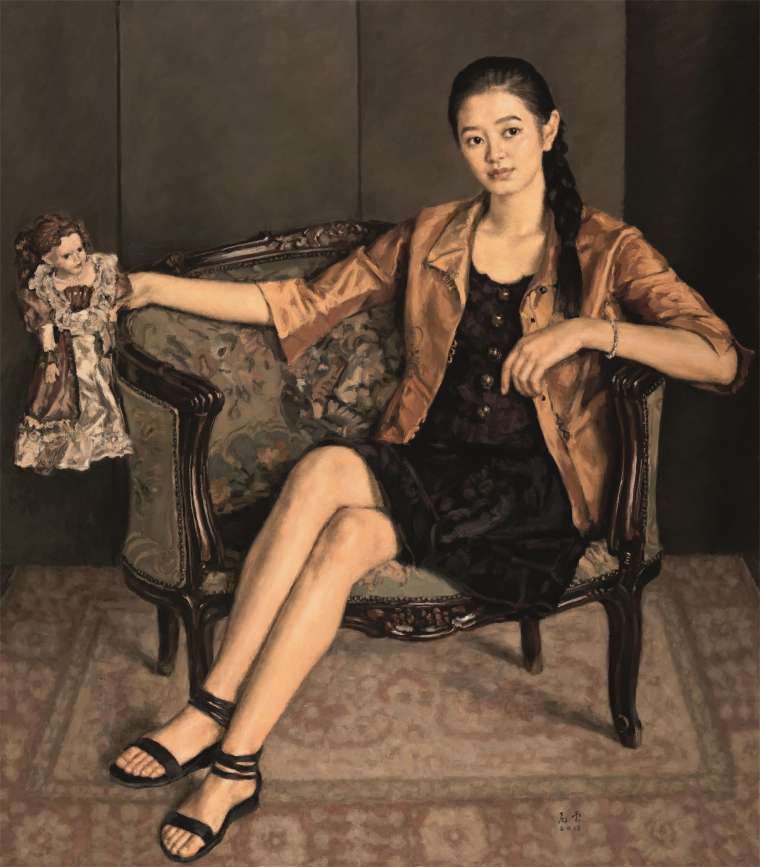 杨飞云 《青岛女孩》 布面油画 160cmx140cm 2013年