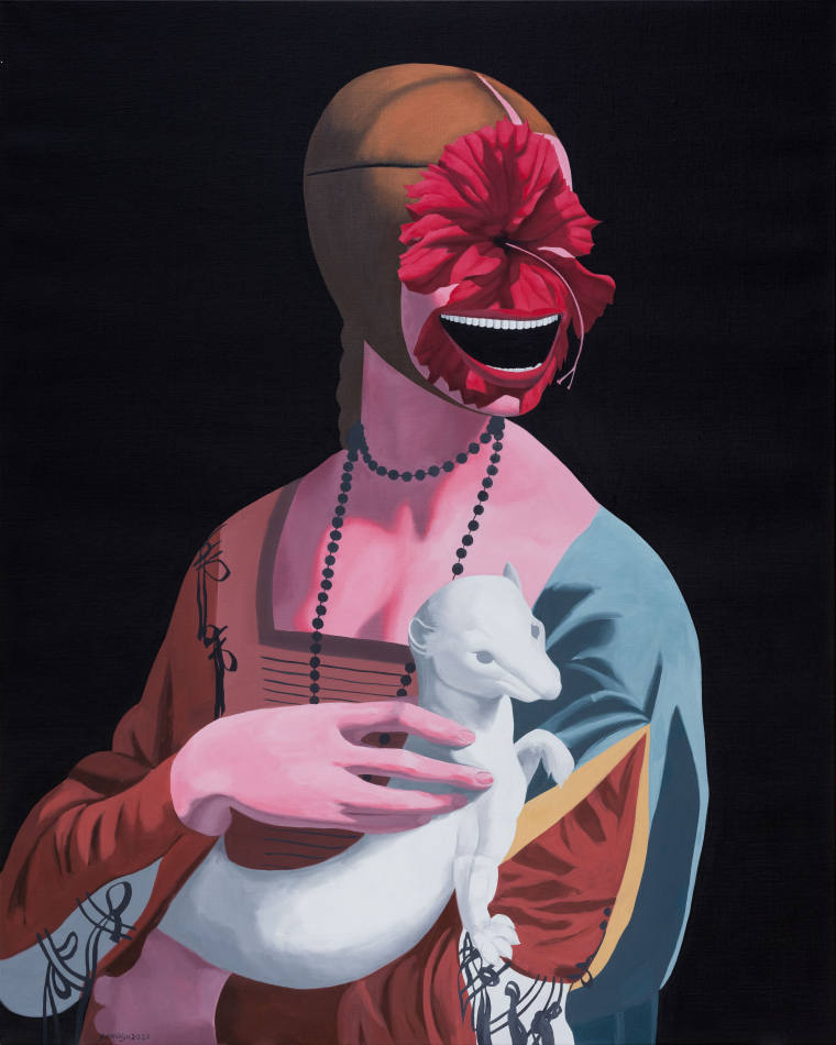《扶桑花》布上油画  150X120cm 2020年