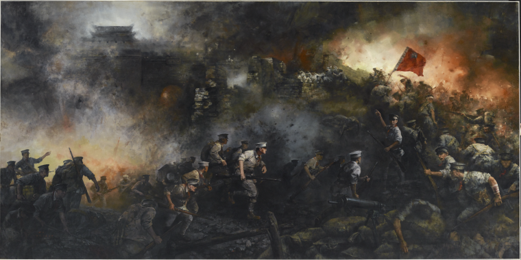 郭润文 《北伐北伐》 300x600cm 布面油画 2021年