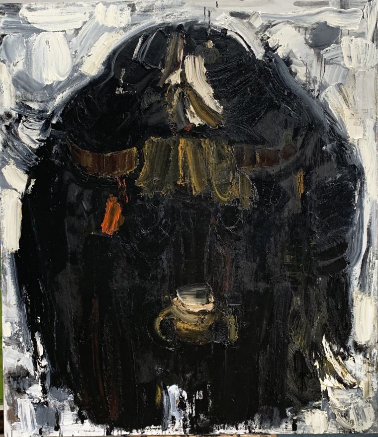 王琨 2020 《黑色》 160x130cm 布面油画 2020
