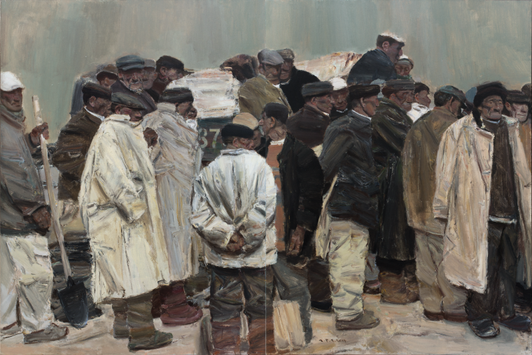 赵培智 《开河节上的人们》 布面油画210cmx300cm 2014年