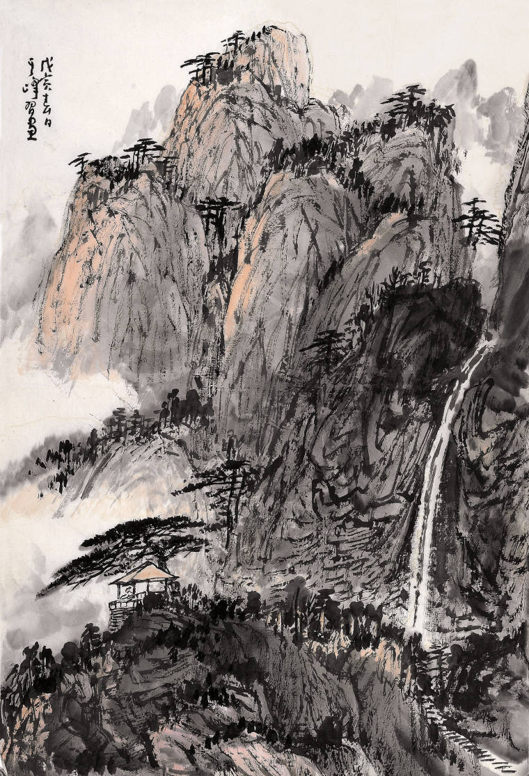 《千峰飞瀑图》46x69cm