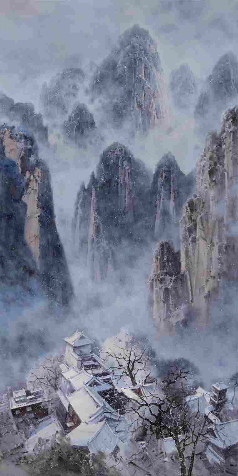 翁凯旋 《空山系列之21》 300X150cm 布面油彩 2022年