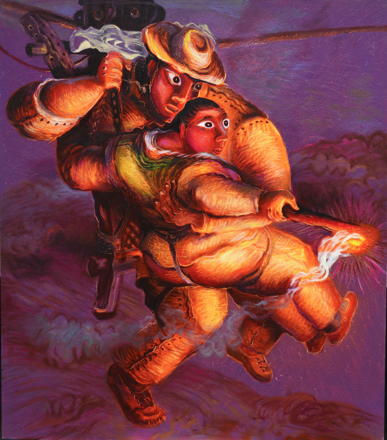 罗中立 《乡情系列之二》 布面油画 150cmx130cm 1999-2012年