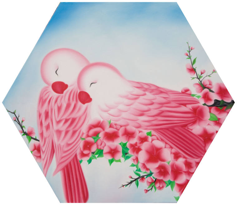 《自娱自乐系列02》 2010 年 布面油画70x80cm