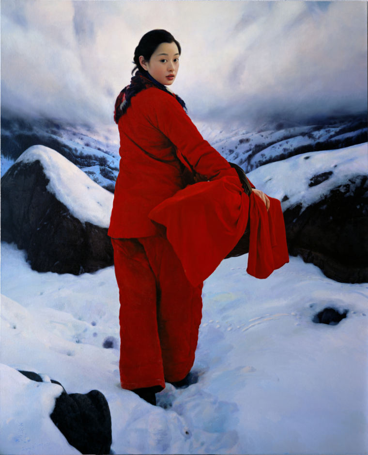 王沂东布面油画《春袭羽萍沟》180x145cm 2009-2010