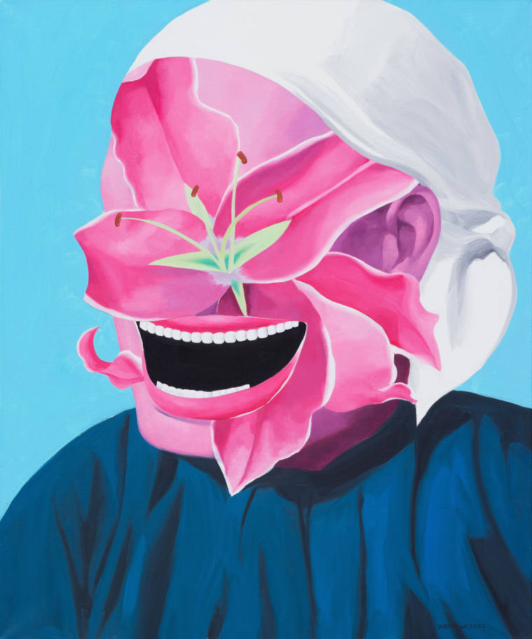 《百合花》布上油画 120X100cm 2020年