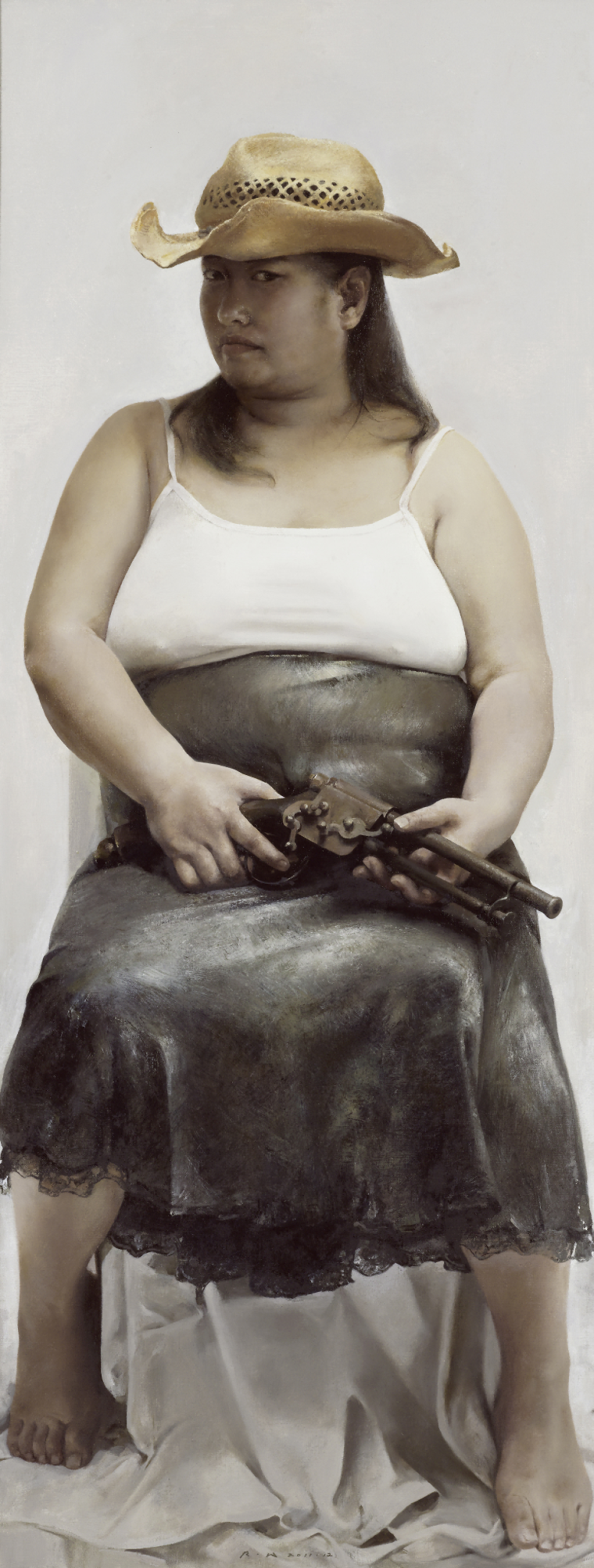 郭润文 《理想生活》 布面油画 130cmx50cm 2011年