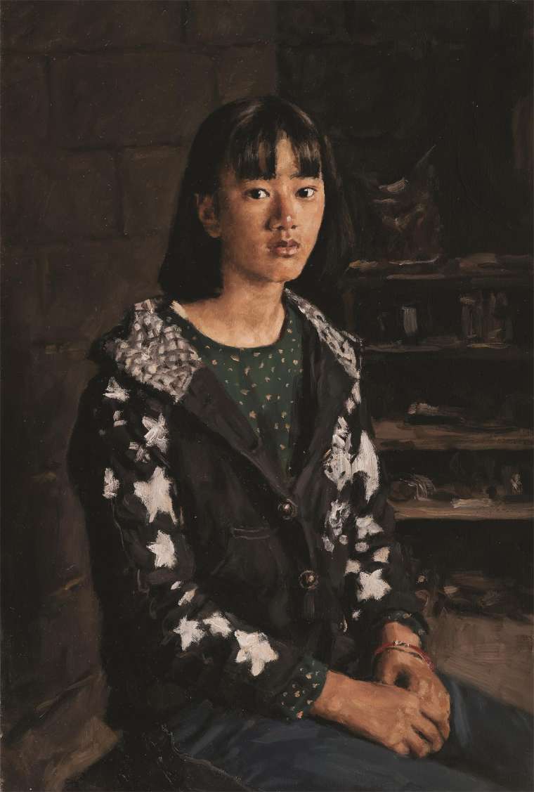 杨飞云 《云南布朗族少女》 布面油画 90cmX90cm 2016年