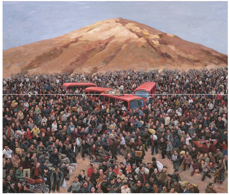 贺丹 《长途车》 200×180cm 2009