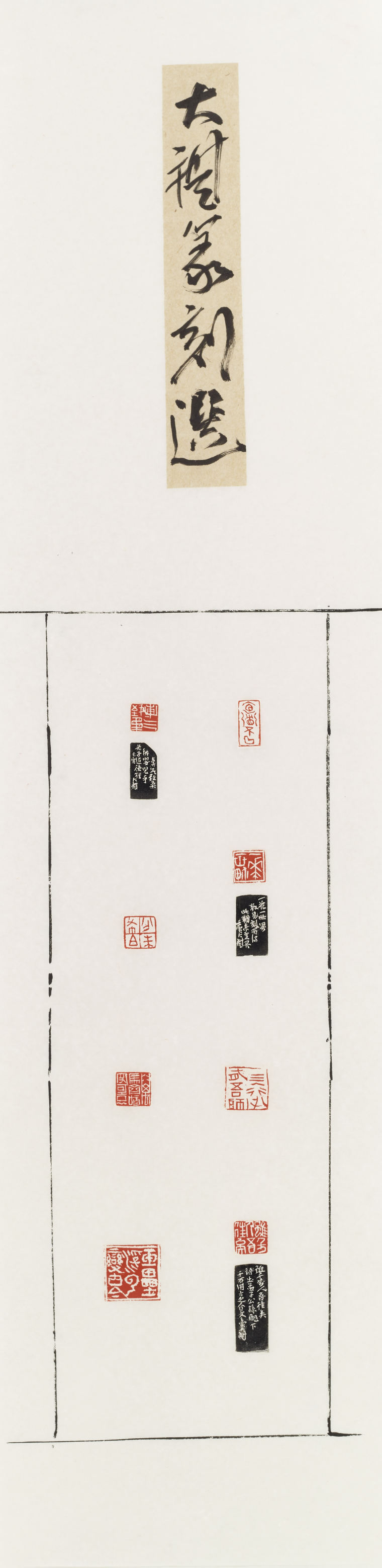 蔡大礼 《大礼篆刻选》 136x34cm  2022年