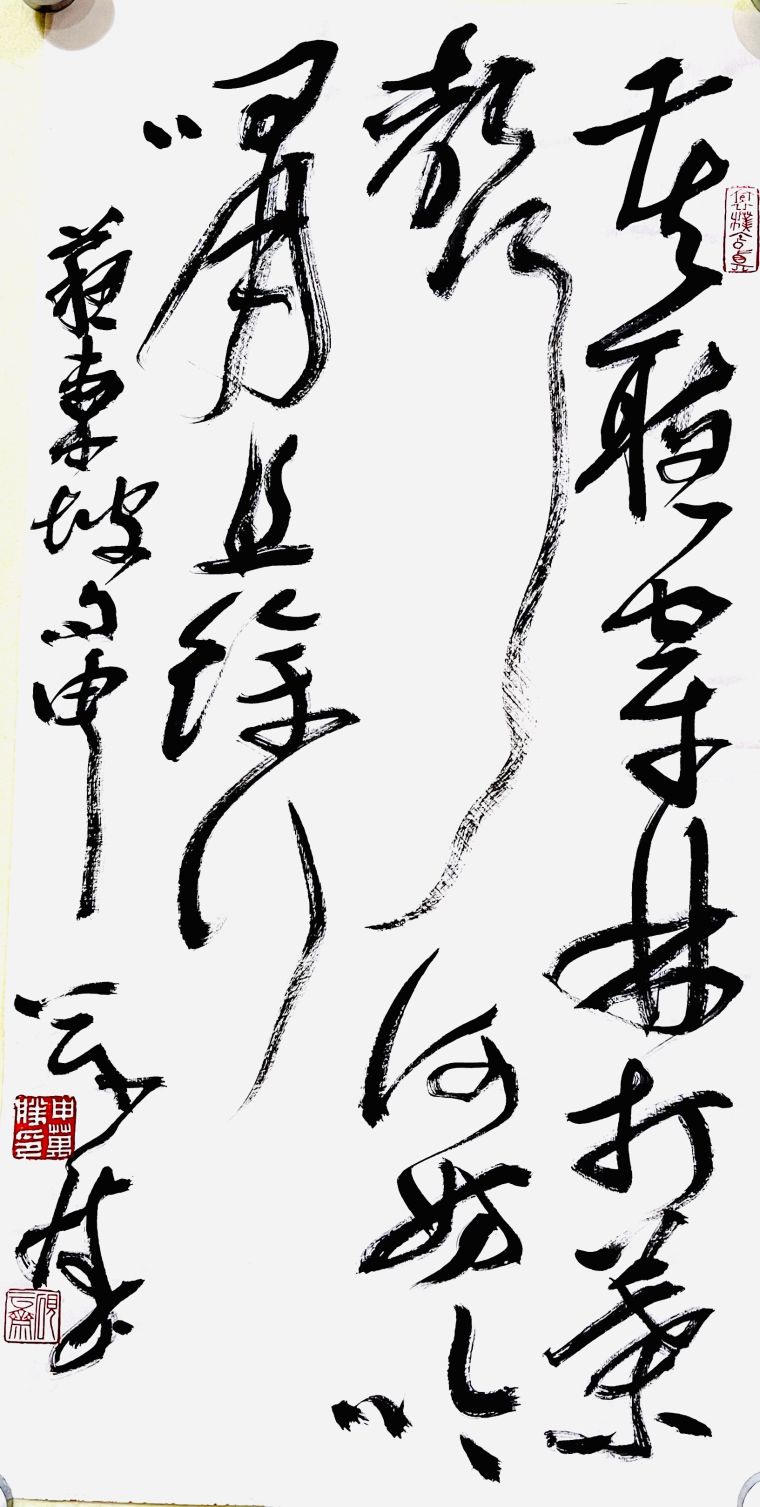 《苏东坡句》69cm×34cm  水墨纸本