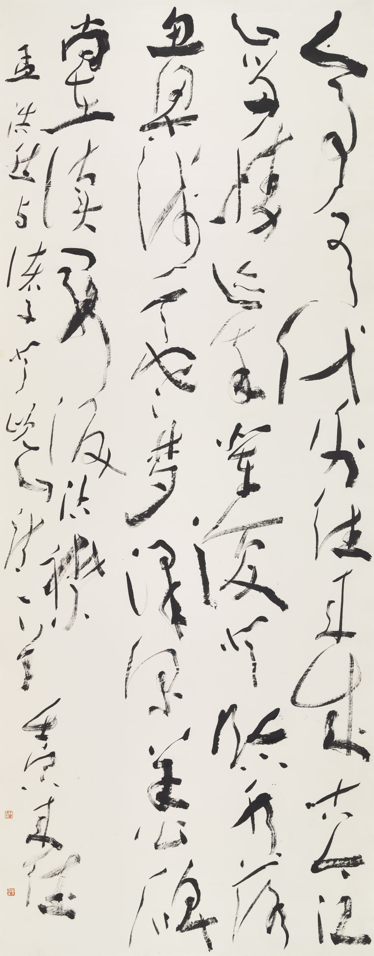 曾来德 孟浩然《与诸子登岘山》  368x144cm  2022年