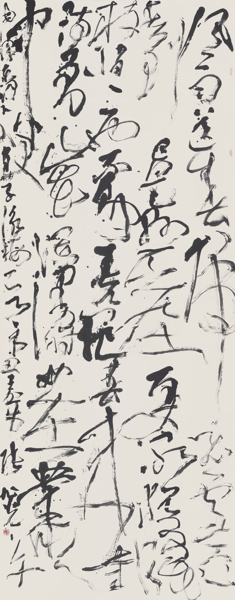 张旭光 毛泽东《卜算子·咏梅》 370×124cm  2022年
