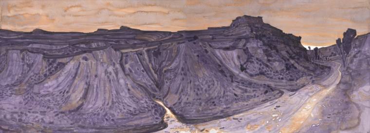 《麻黄梁记忆-5》1 赵龙 204x75cm，纸上水彩2021