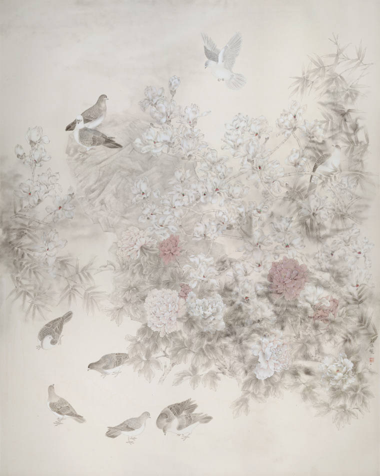 《百年繁花》250X200cm 纸本2021年