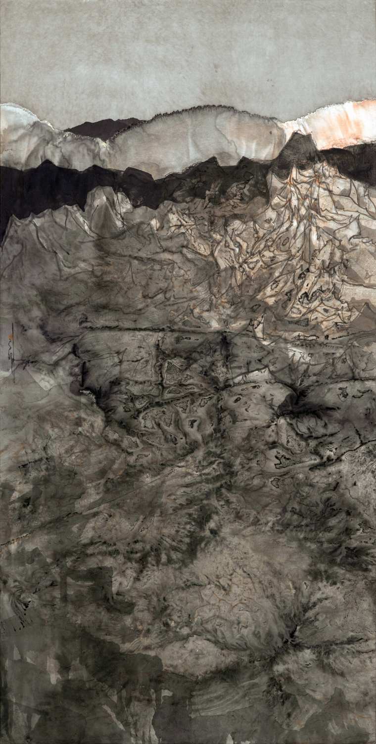 《南山-02》124x245cm 纸本水墨  朱尽晖 2023年1月(参展)(1)