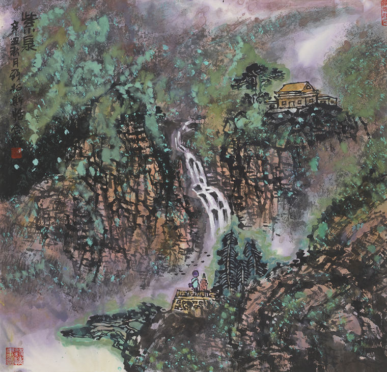 张松 《紫泉》 68x68cm